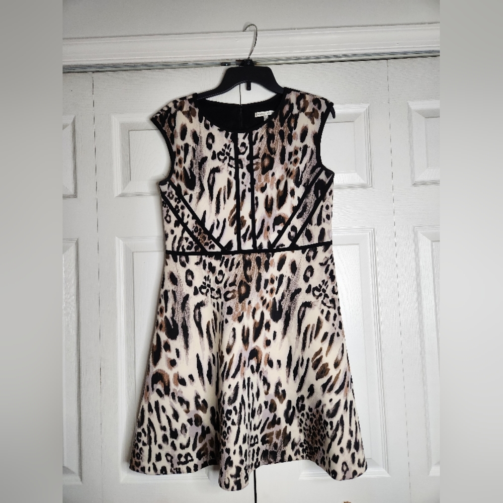 Sandra Darren - animal print dress.